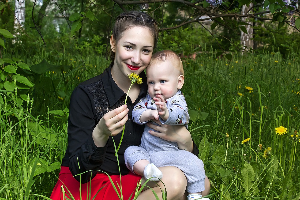 mother and son summer love free photo