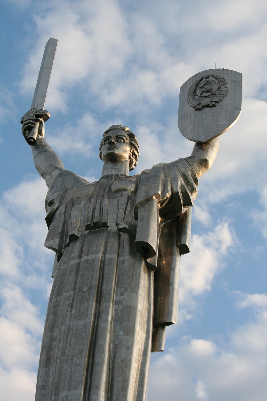 mother motherland monument kiev free photo
