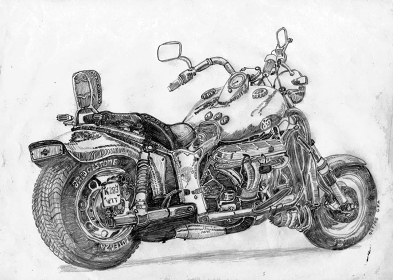 Мотоцикл Днепр рисунок