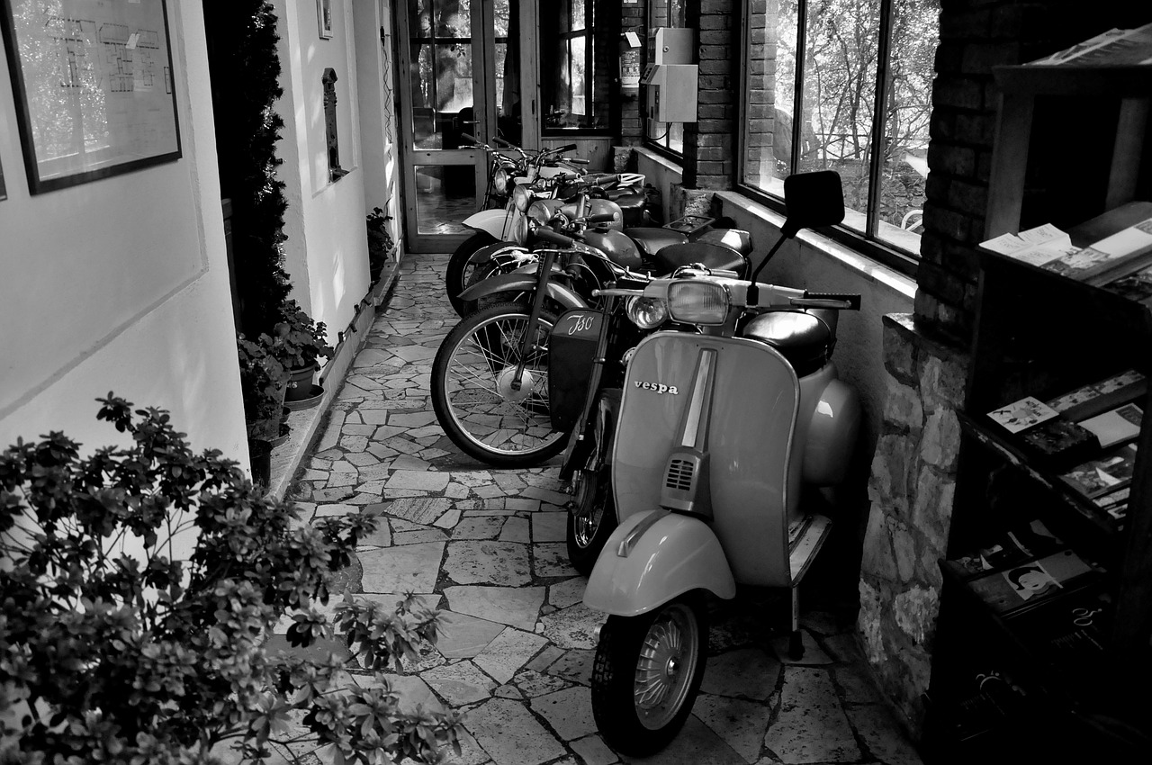 moto time black and white free photo