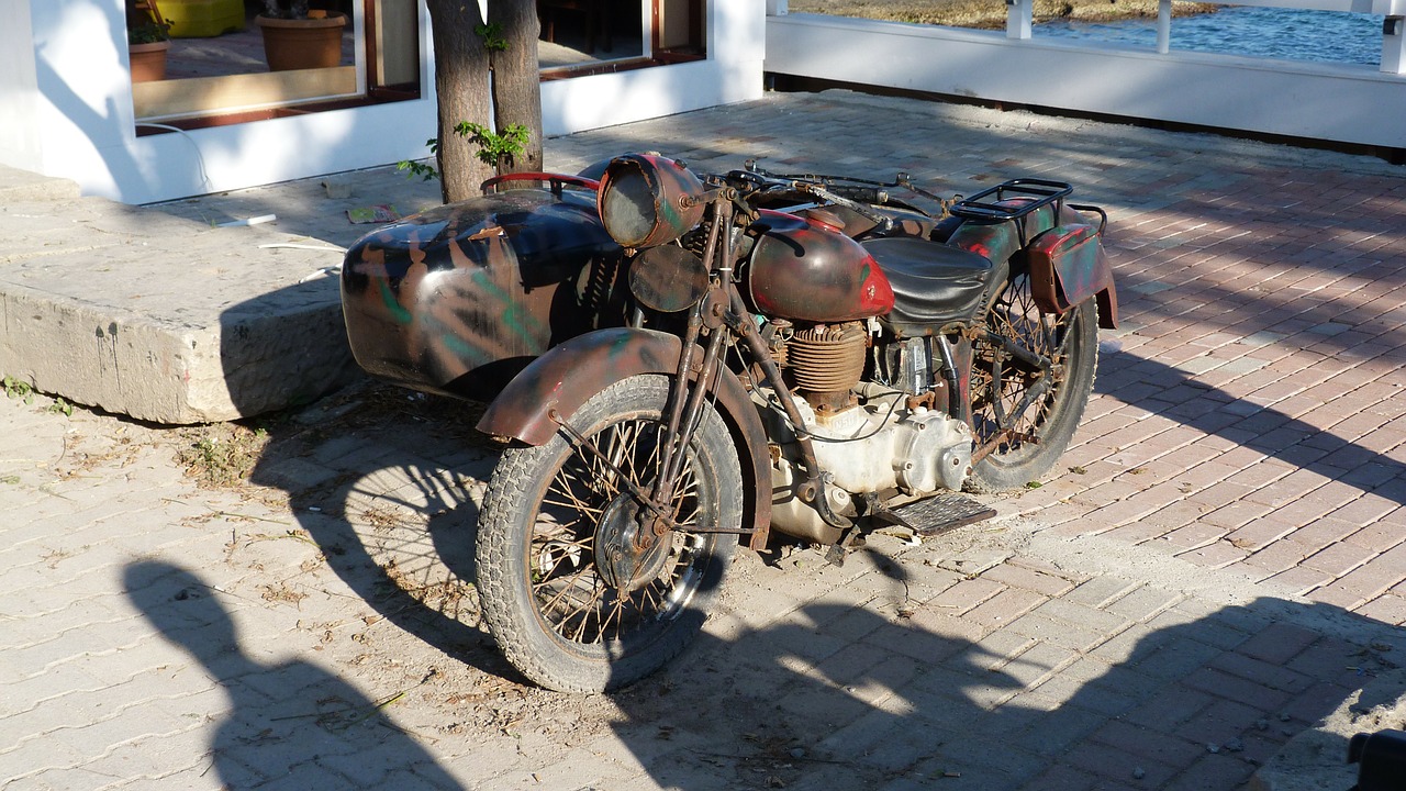 moto bike old stainless free photo