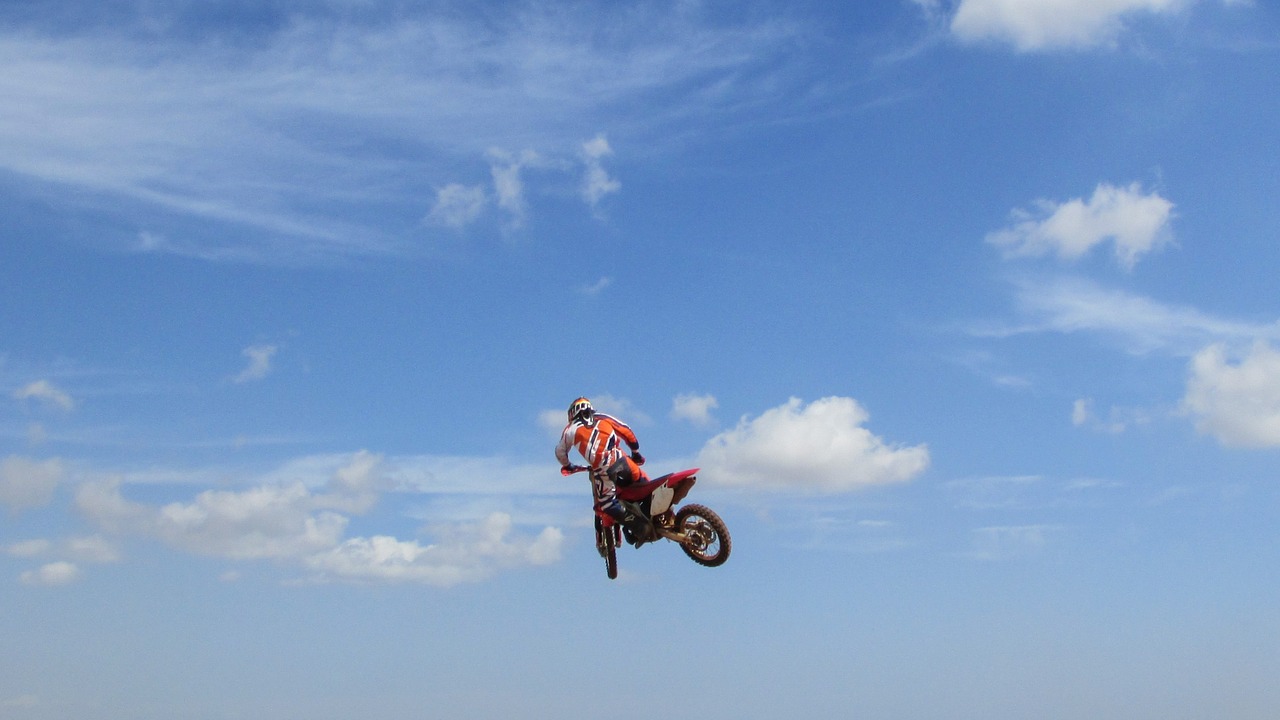 motocross motorcycle flying free photo