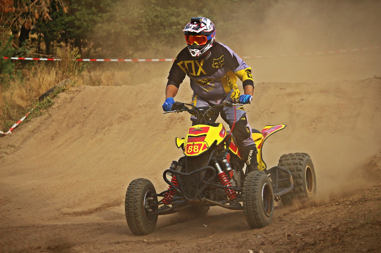 motocross quad quad race free photo