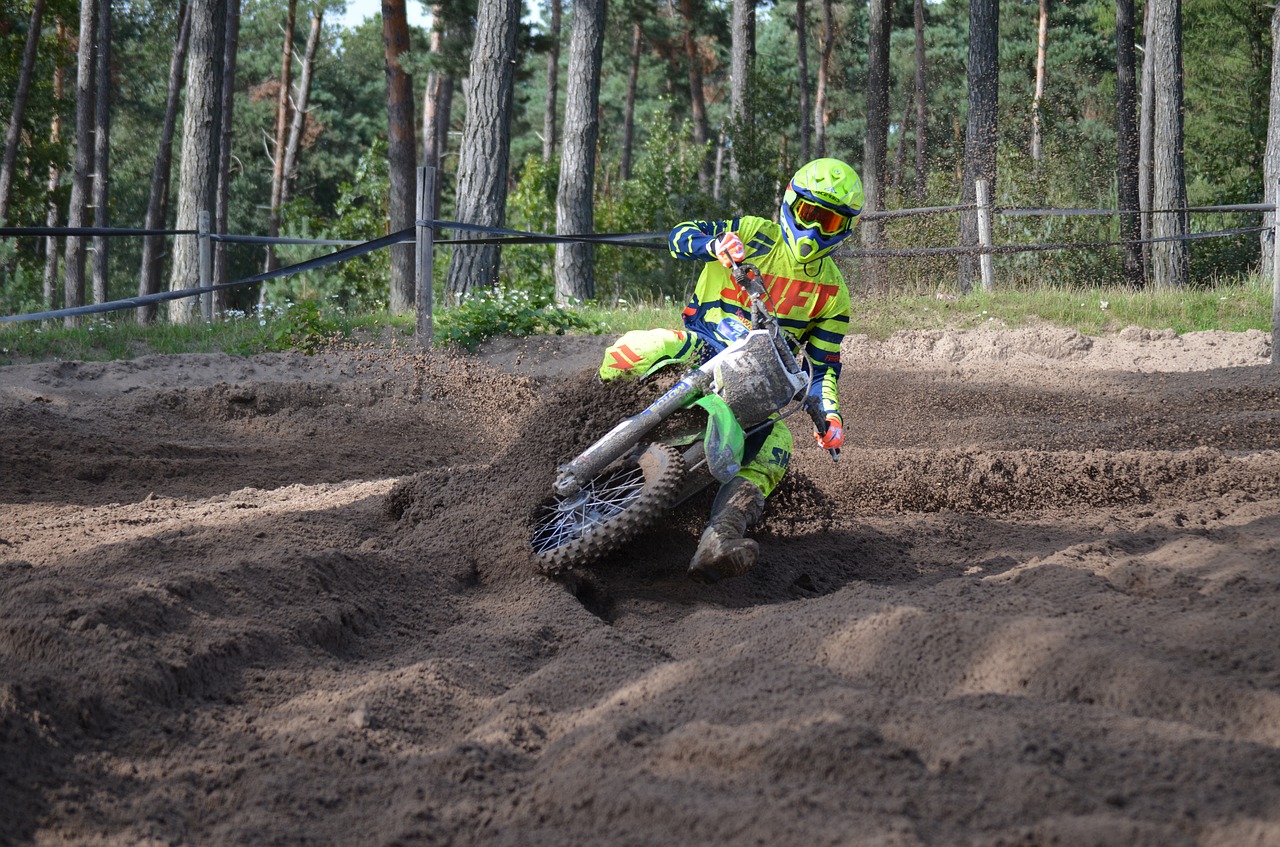 motocross sand kawasaki free photo