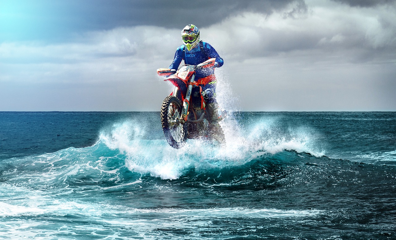 motocross enduro wave free photo