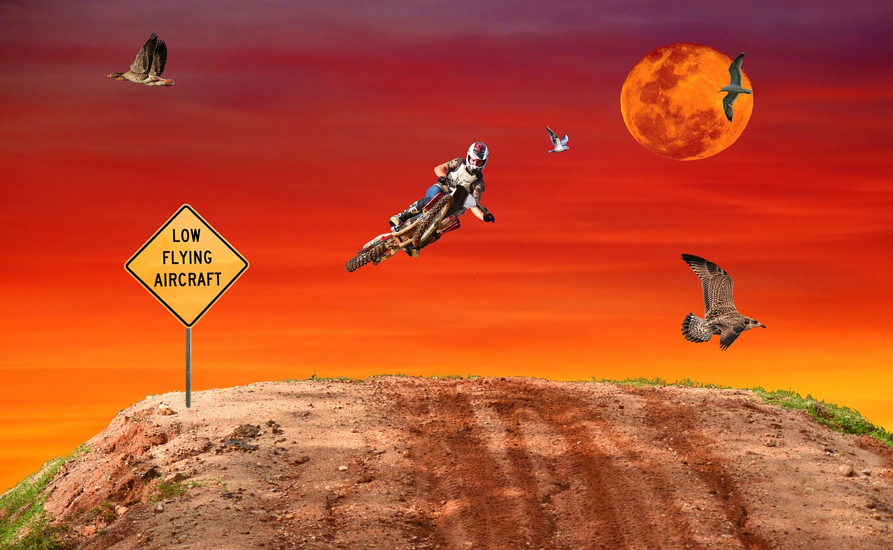motocross jump fantasy free photo