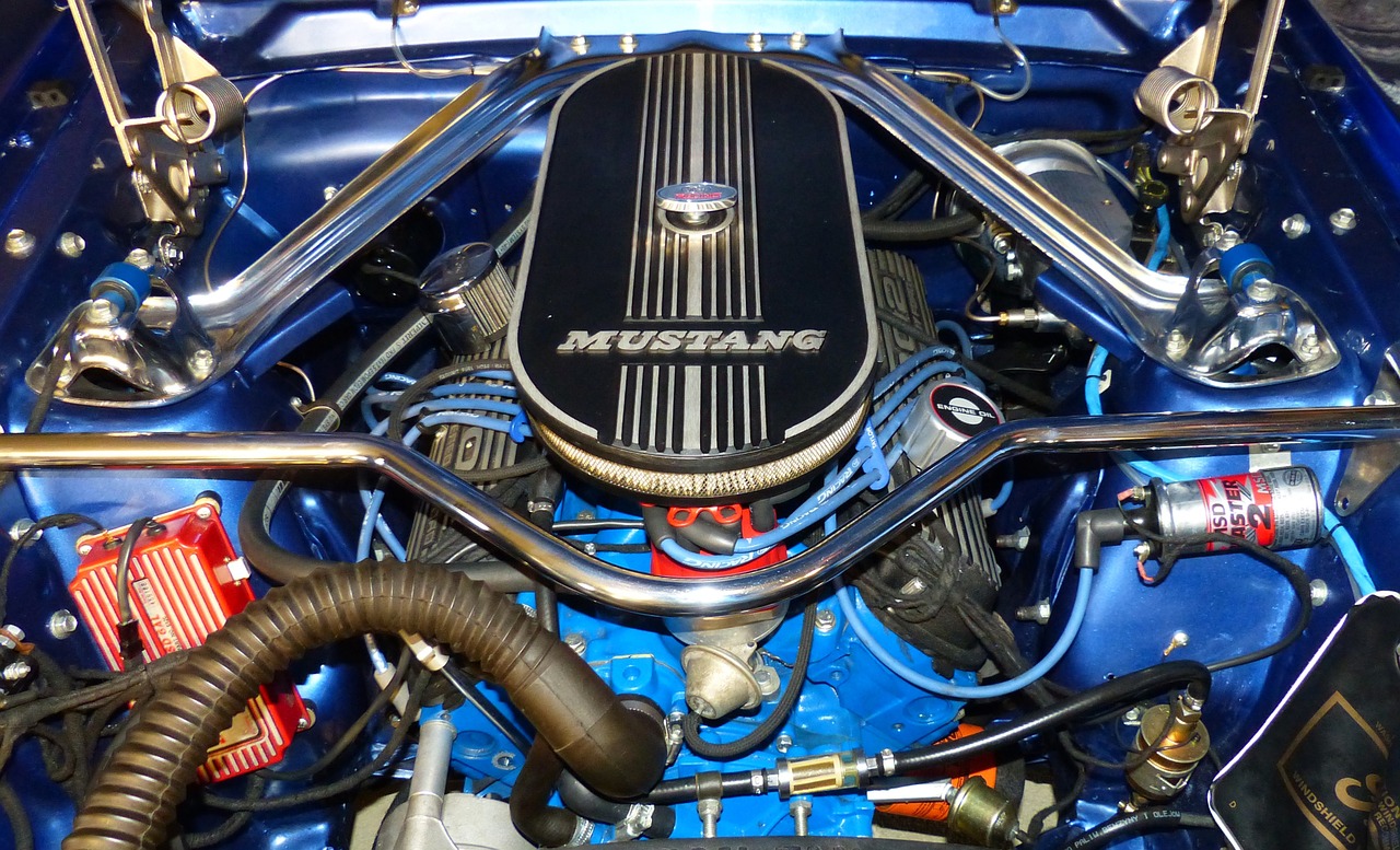 motor engine compartment mustang free photo