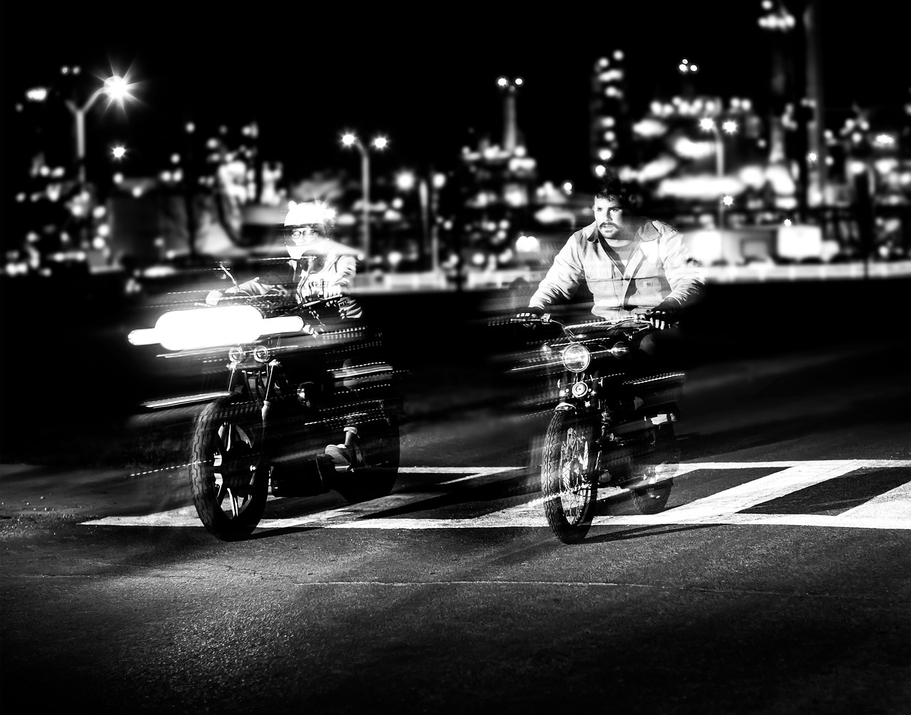 motor motorcycle black and white free photo