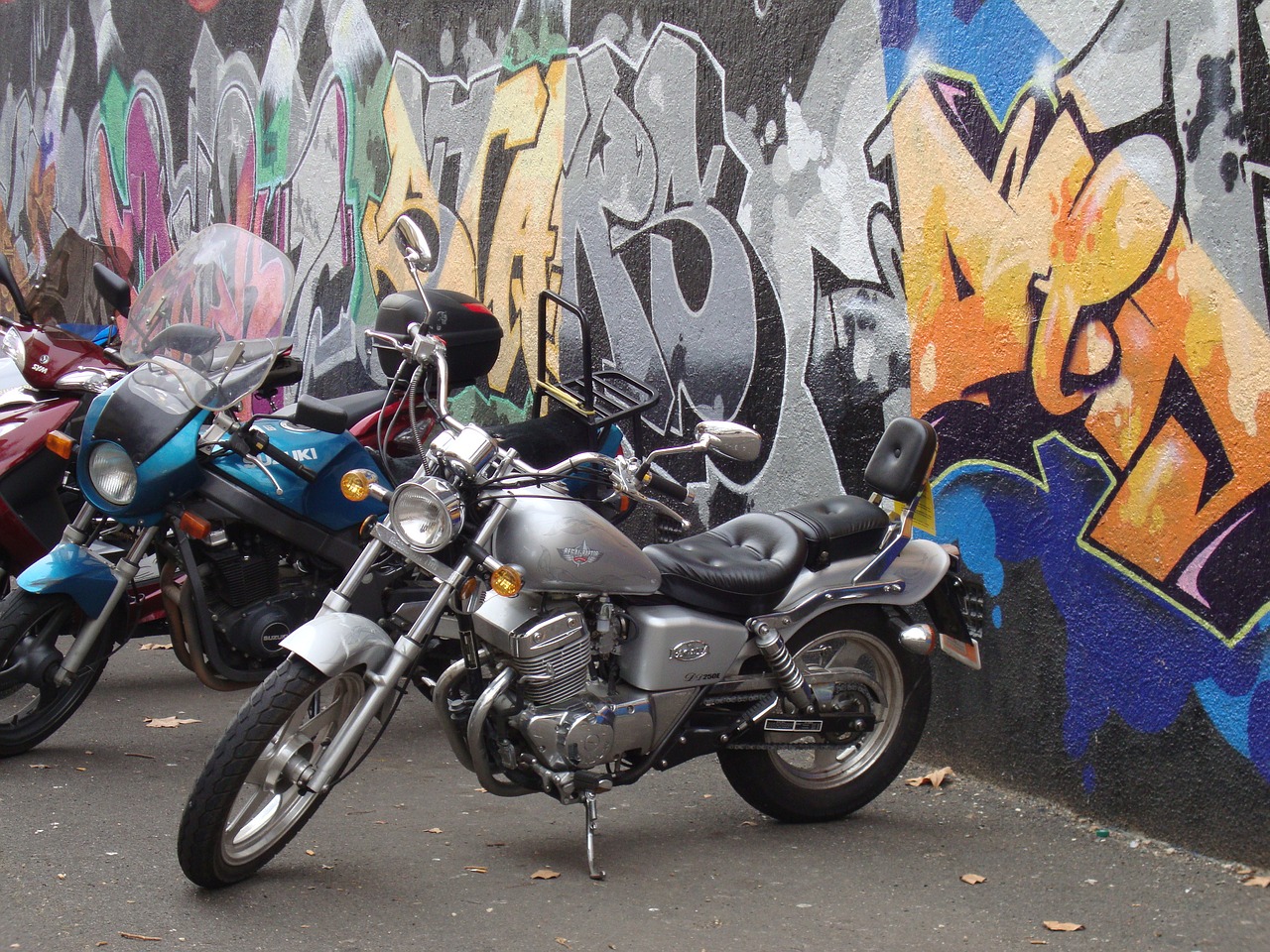 motor bikes graffiti motorcycle free photo