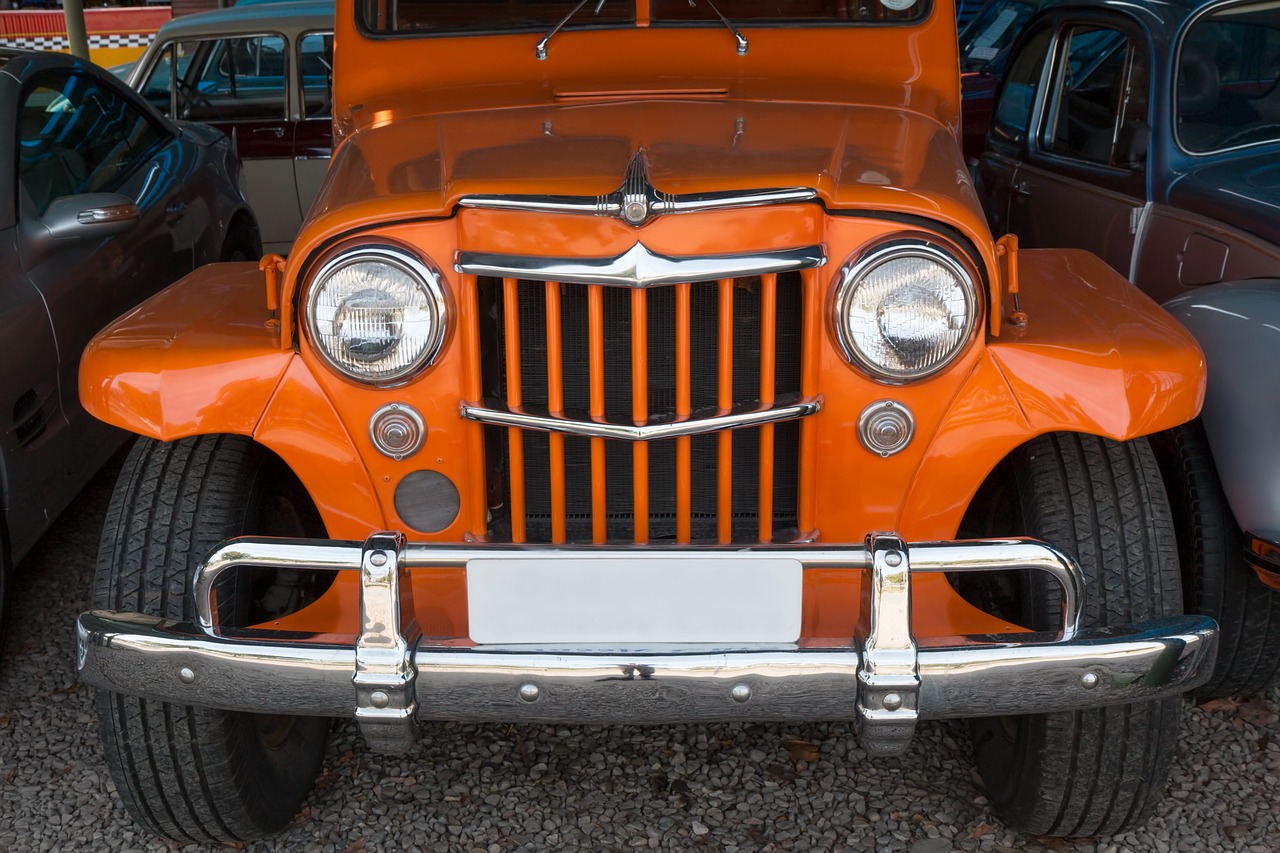 motor car grille willys jeep free photo