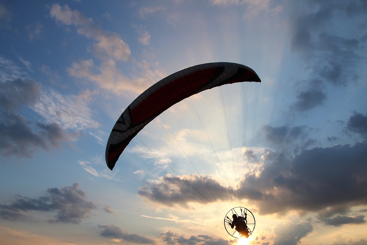 motor glider paraglider air sports free photo