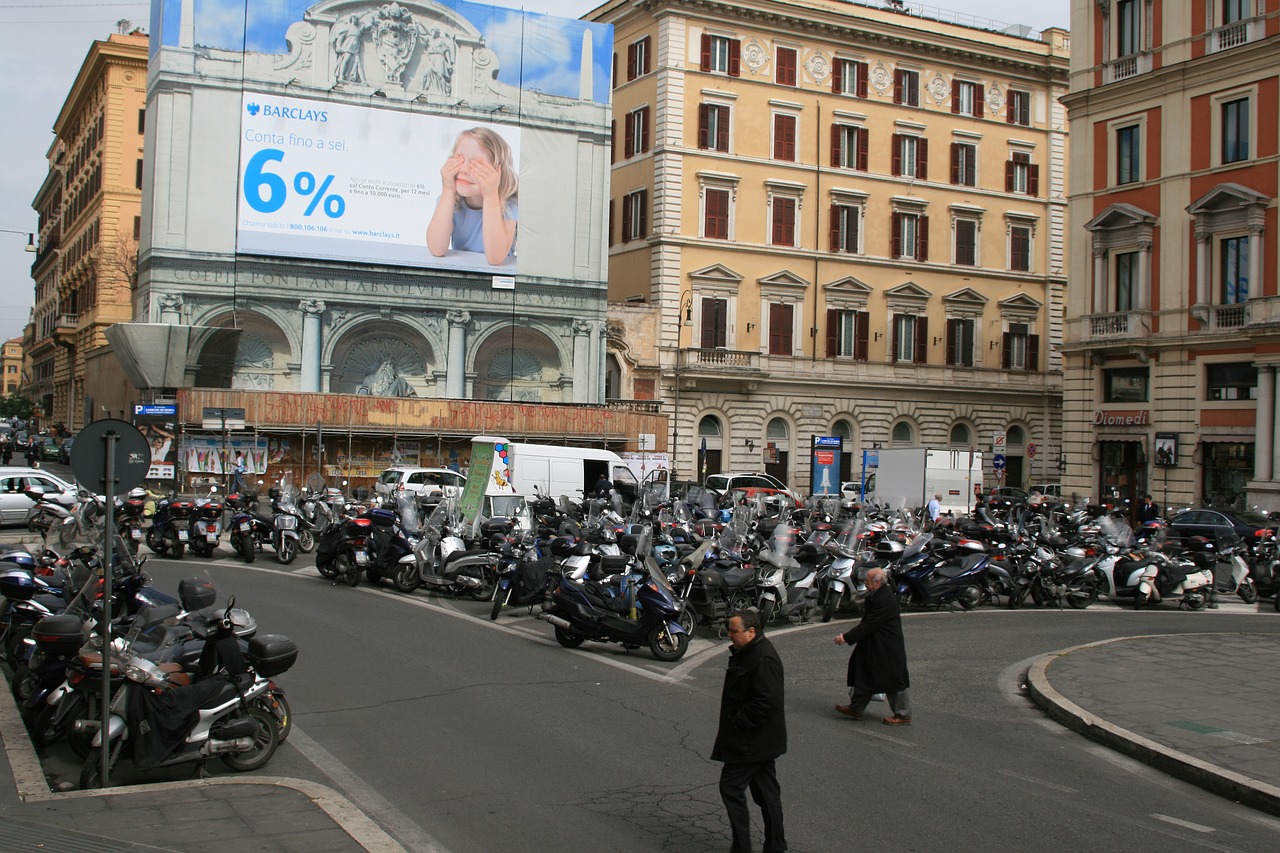 motor scooter  rome  italy free photo