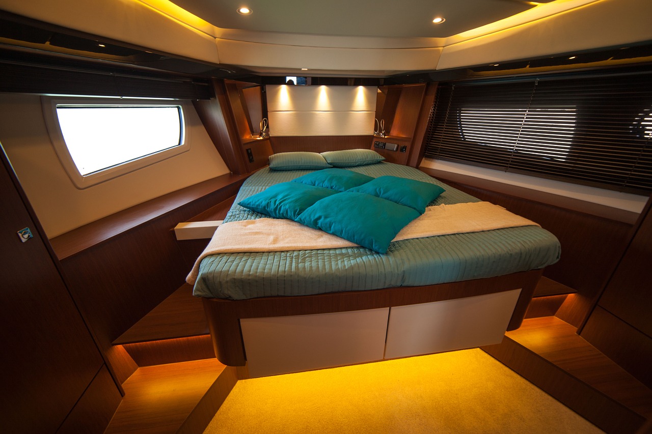 motor yacht cabin interior free photo