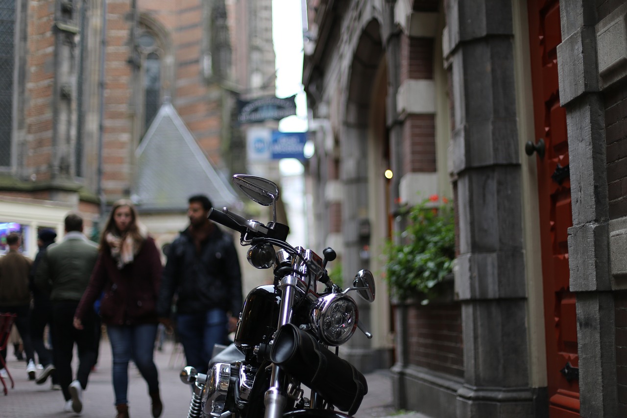 motorbike outside amsterdam free photo