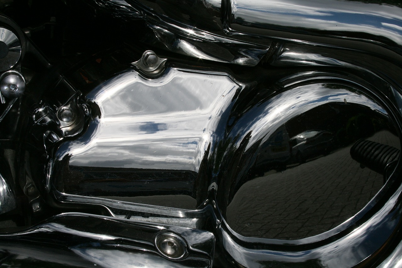 motorbike engine chrome free photo