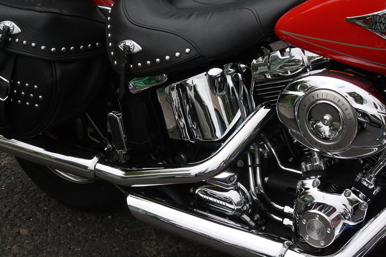 motorcycle harley davidson chrome gloss free photo