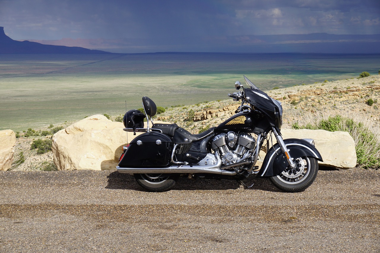 motorcycle usa west rainbow free photo