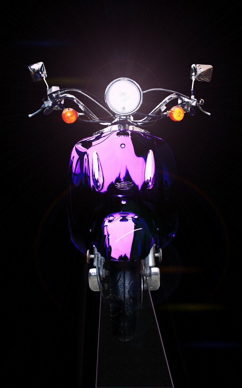 motorcycle roller purple free photo