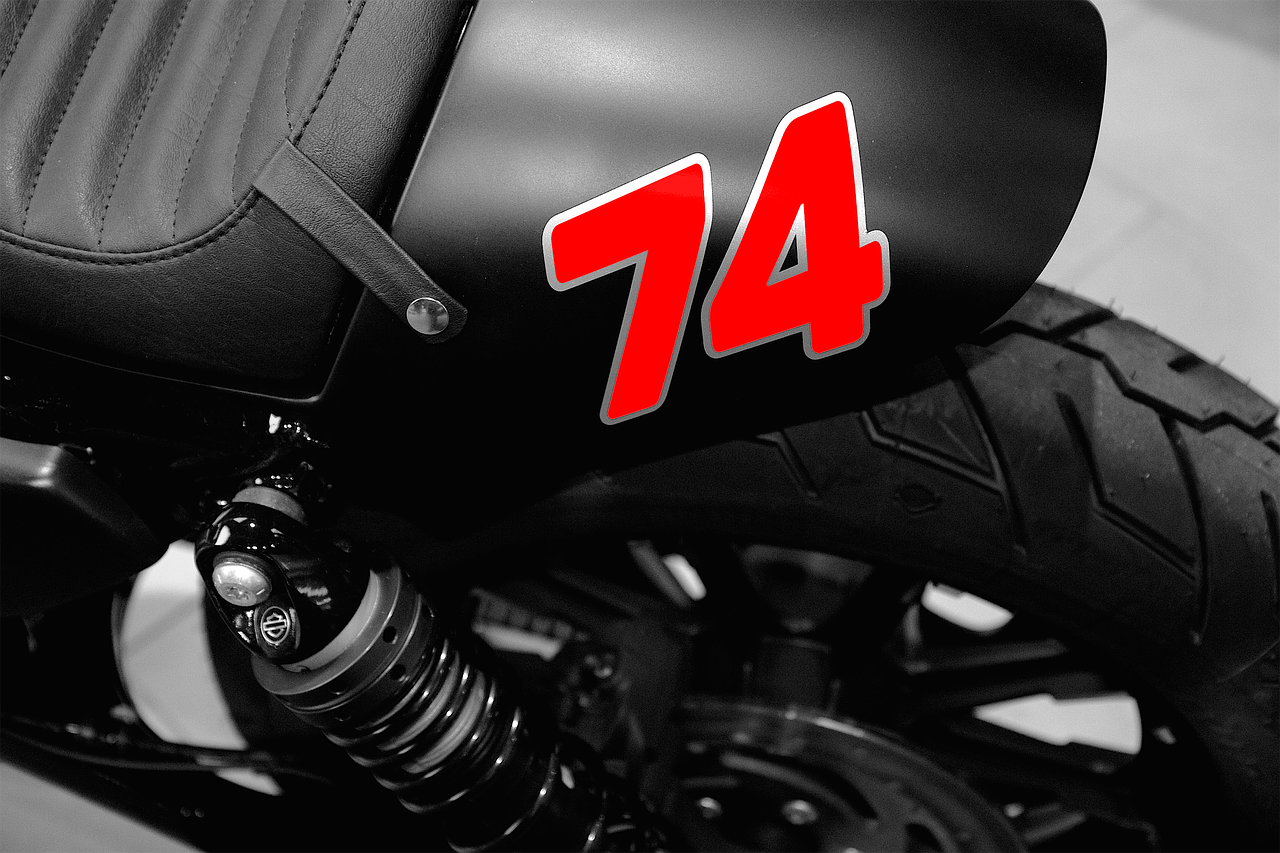 motorcycle red number free photo