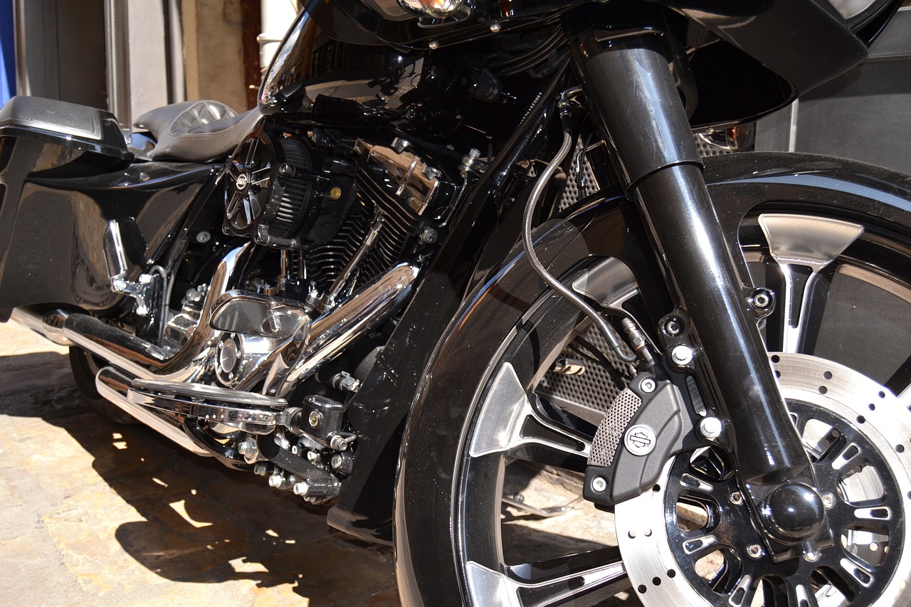 motorcycle harley davidson black free photo