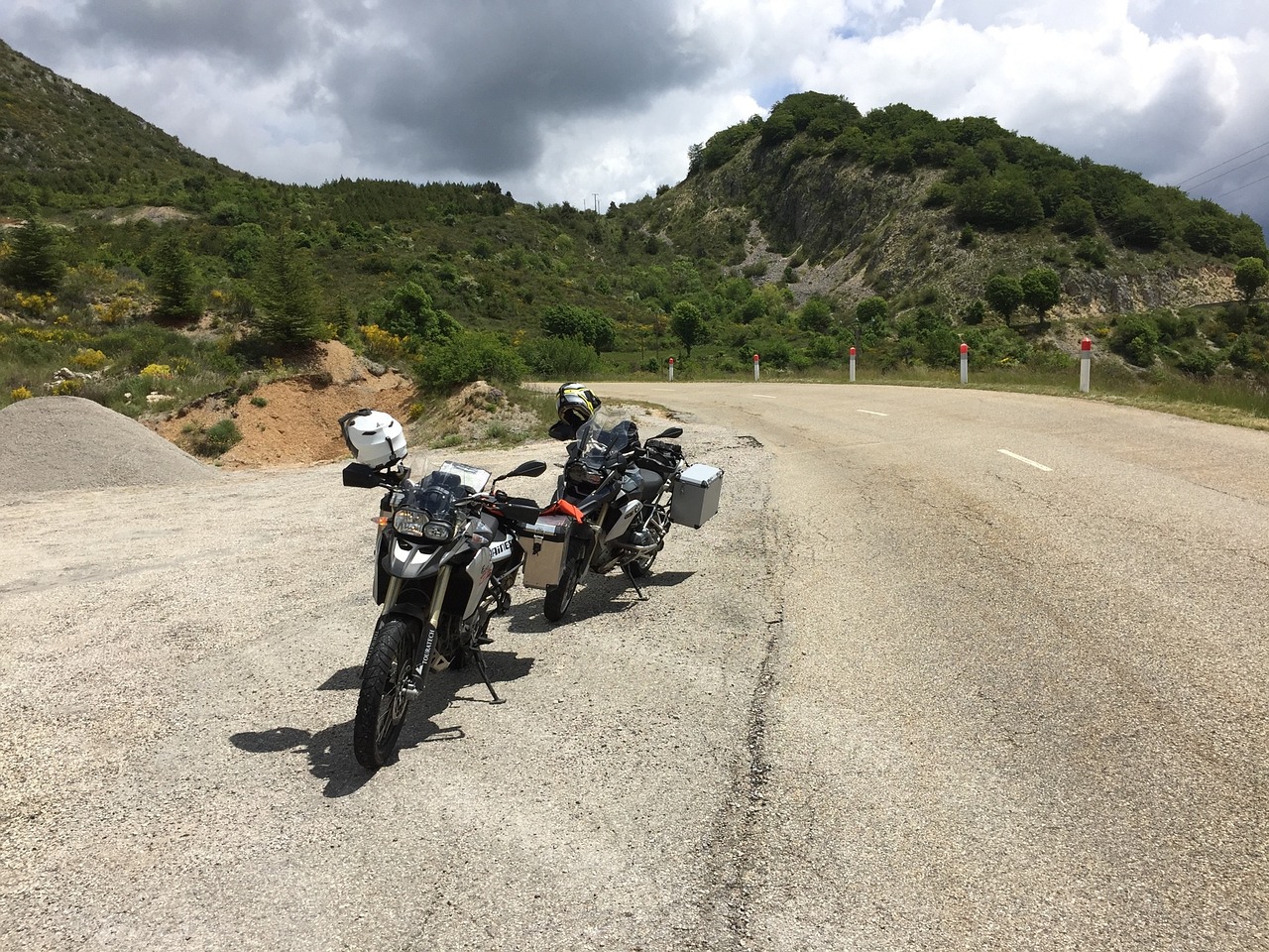 motorcycle alpine road free photo