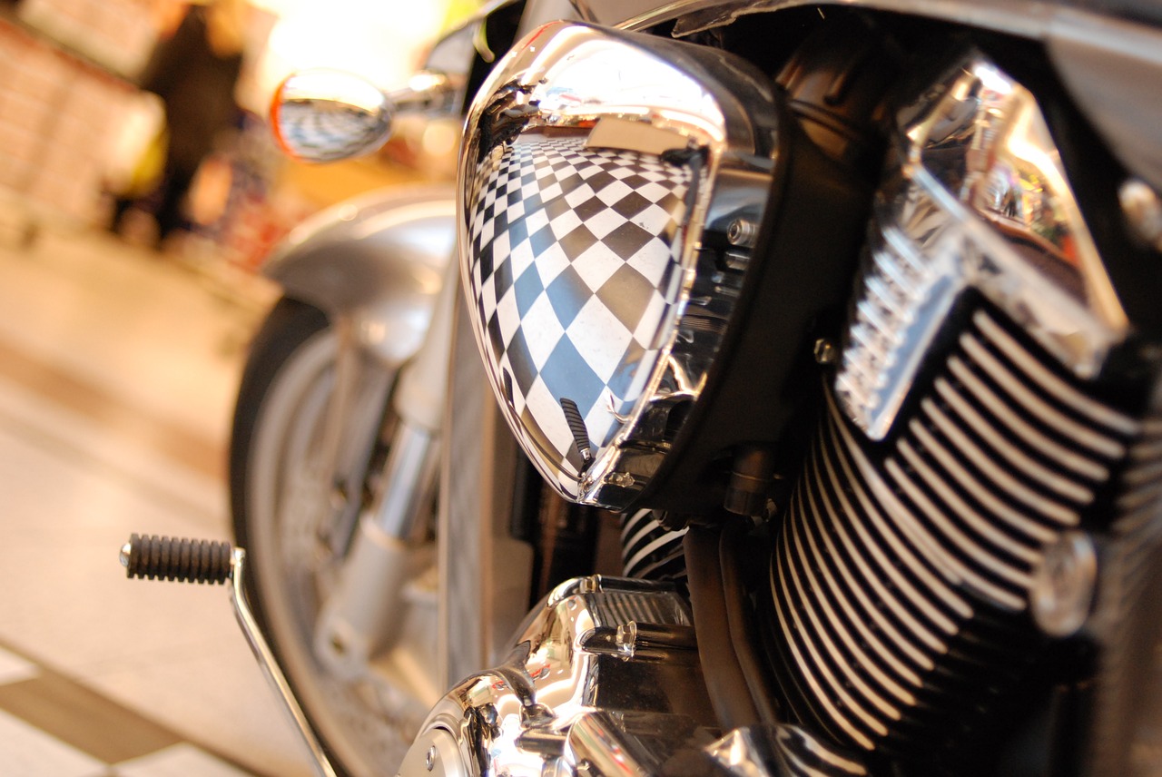 motorcycle mirroring exhibition free photo