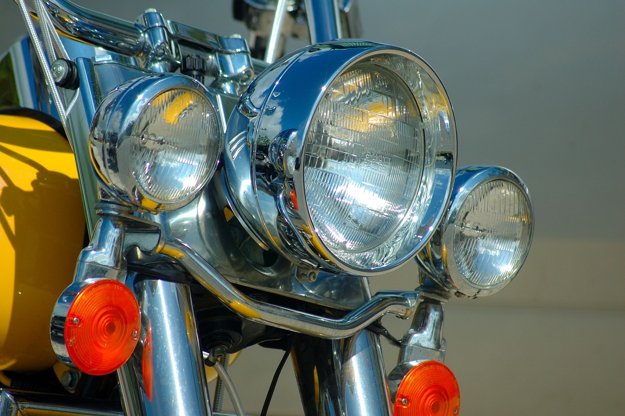 motorcycle biker lights free photo