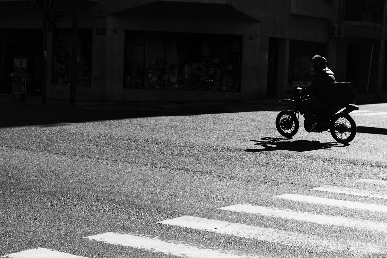 motorcycle street crosswalk free photo