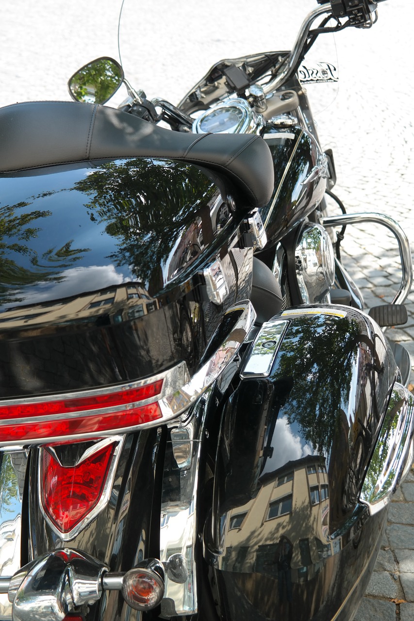 motorcycle vehicle rear view free photo
