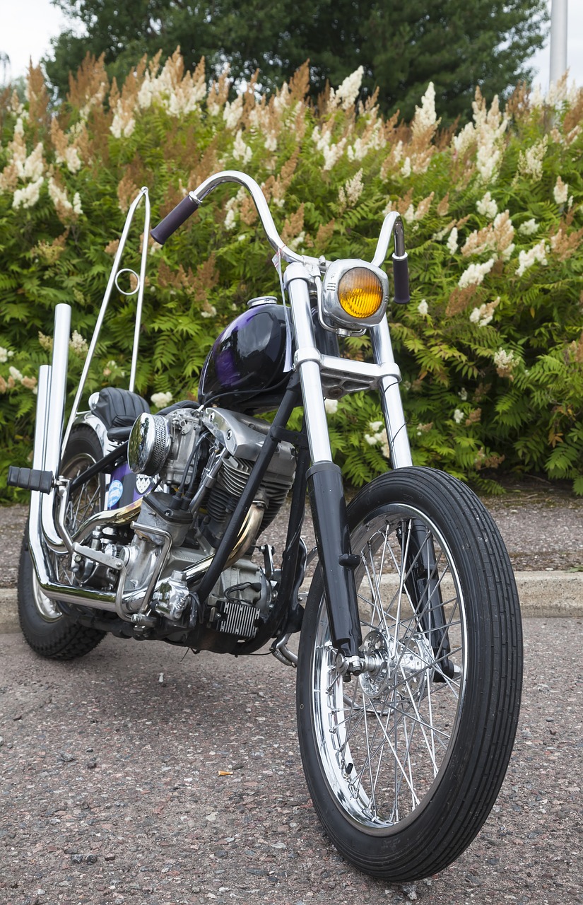 motorcycle constructed in it custom free photo