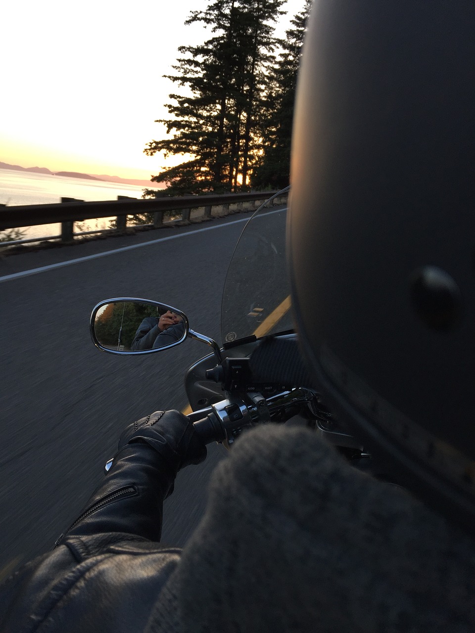 motorcycle road trip sunset free photo