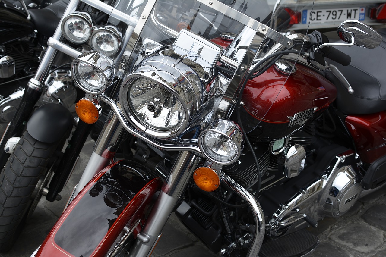 motorcycle chrome engine free photo