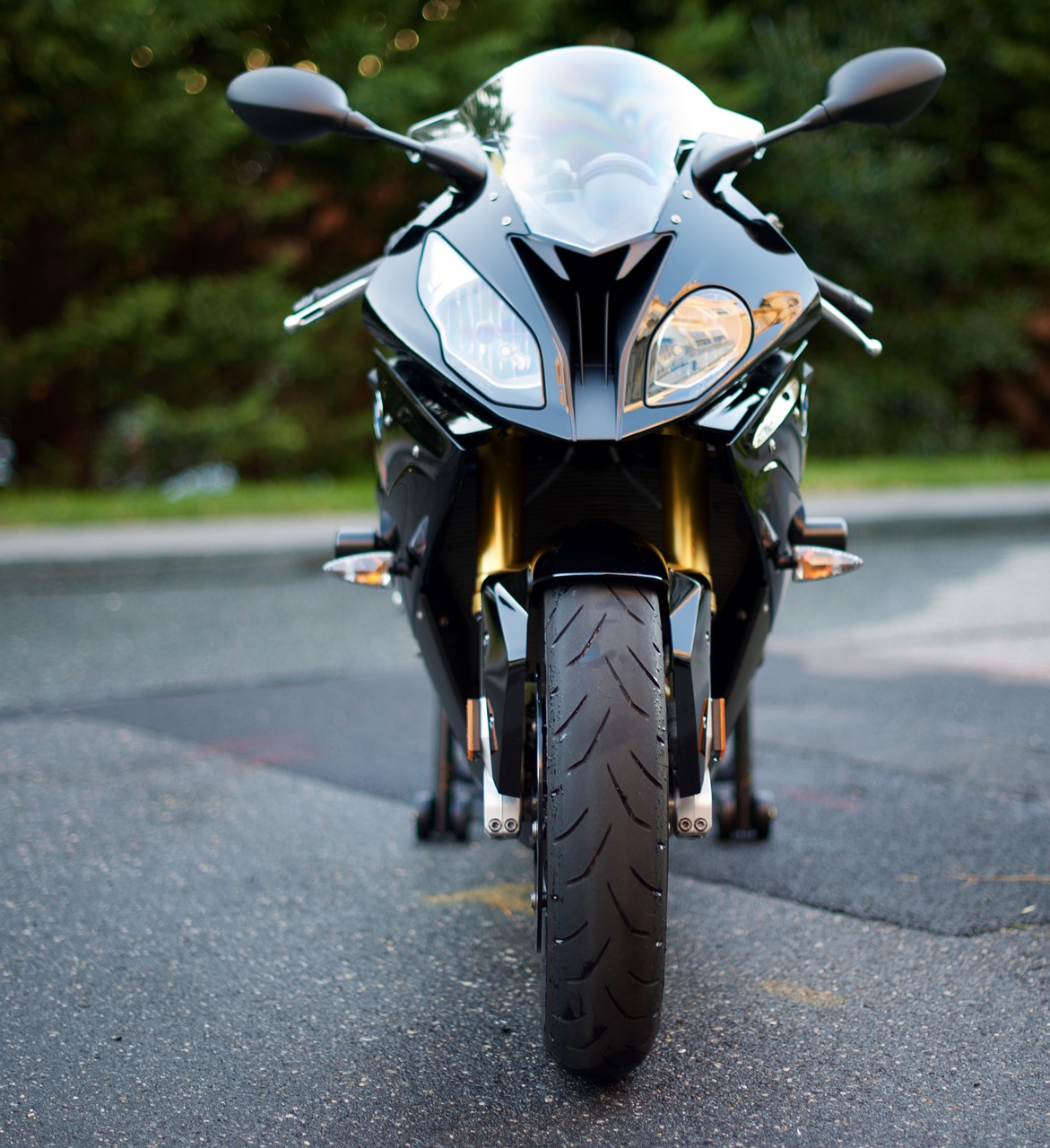 motorcycle asphalt headlights free photo