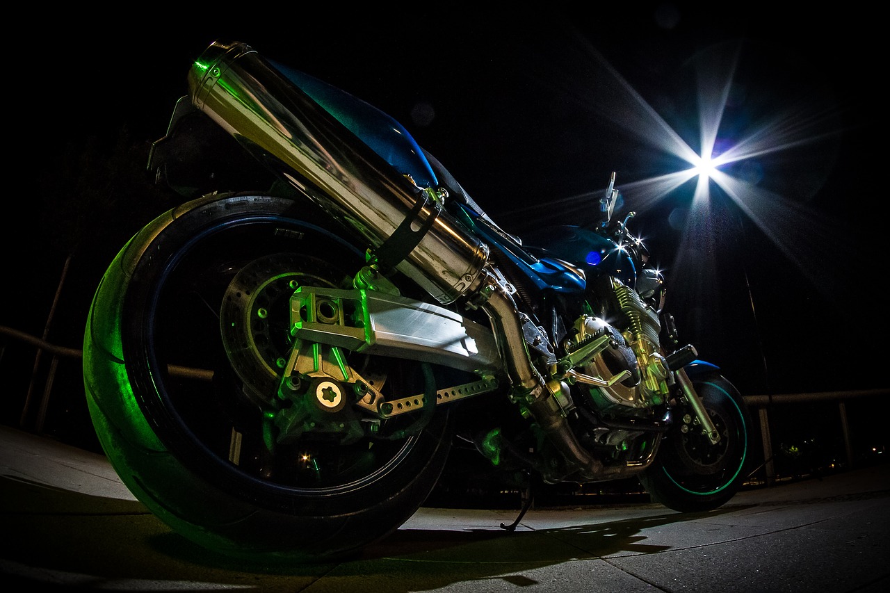 motorcycle night moto free photo