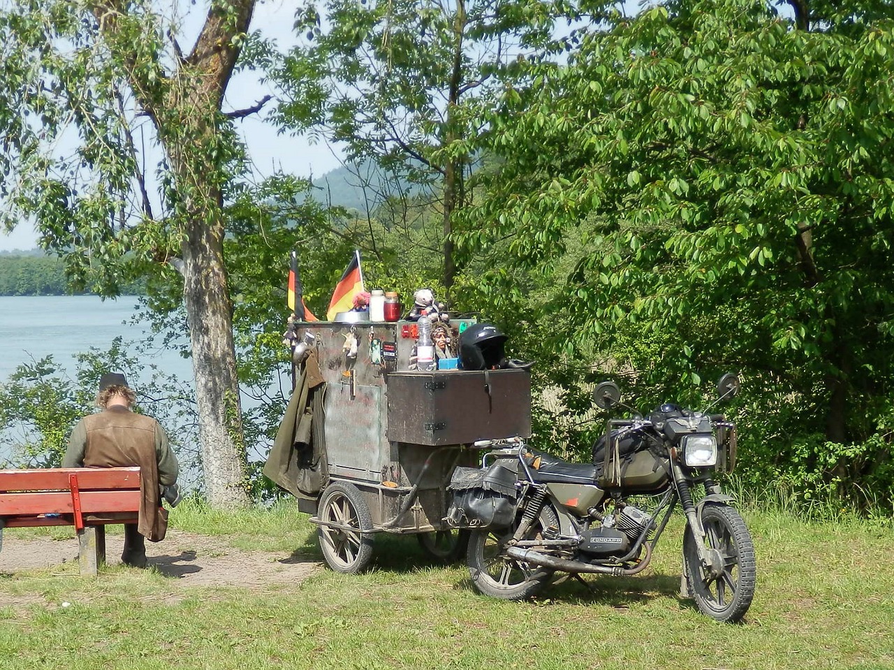 motorcycle oldtimer trailers free photo