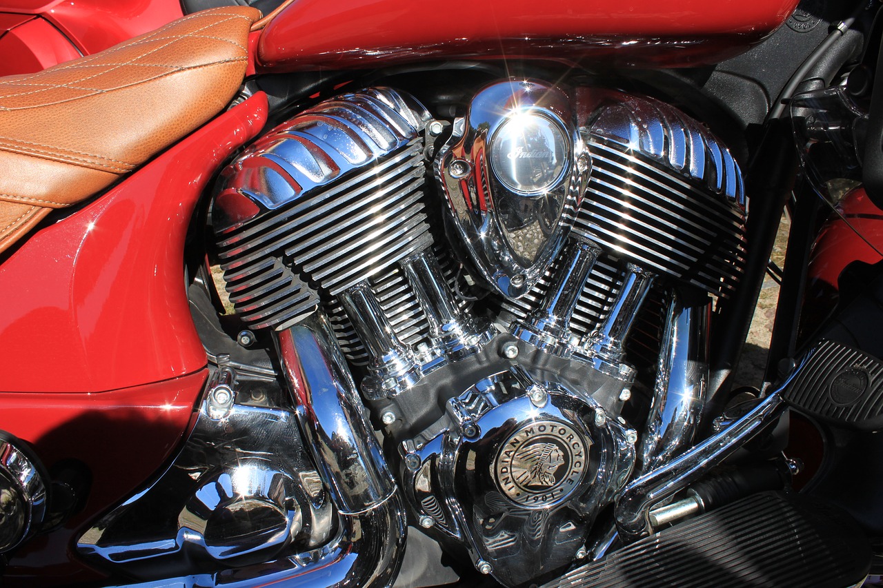 motorcycle  chrome  cylinder free photo