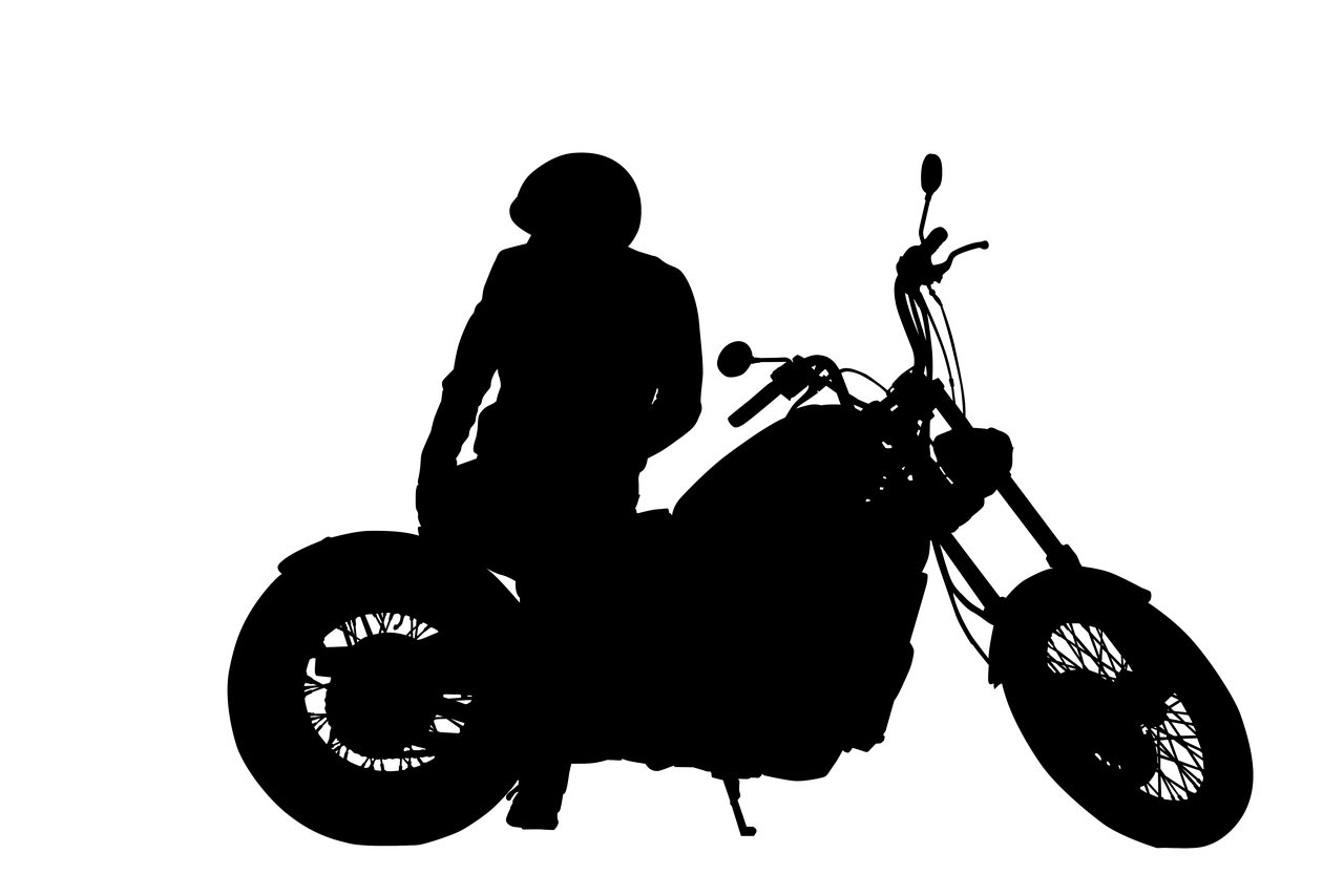 motorcycle  silhouette  people free photo