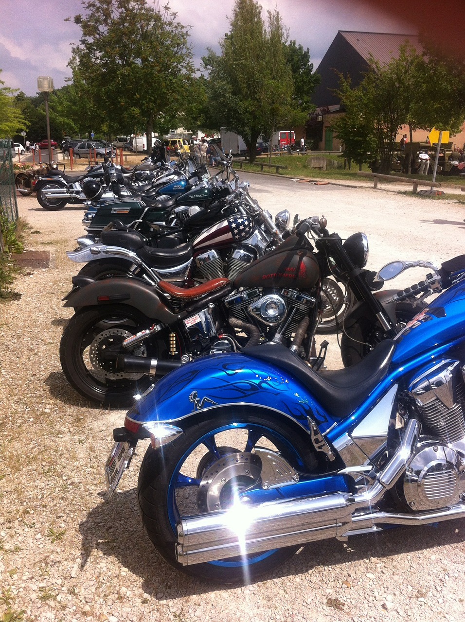 motorcycle blue harley free photo
