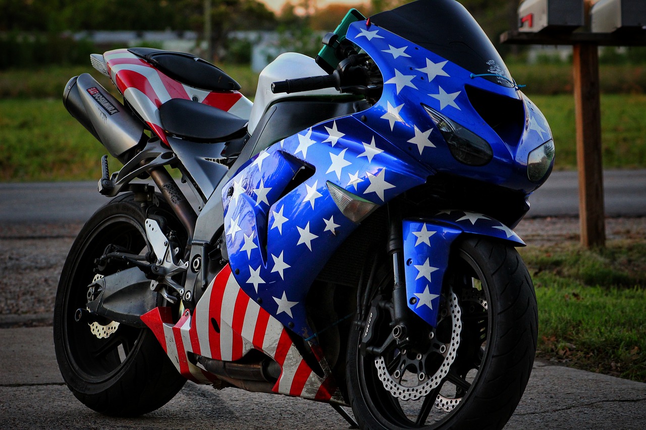 motorcycle  patriotic  merica free photo