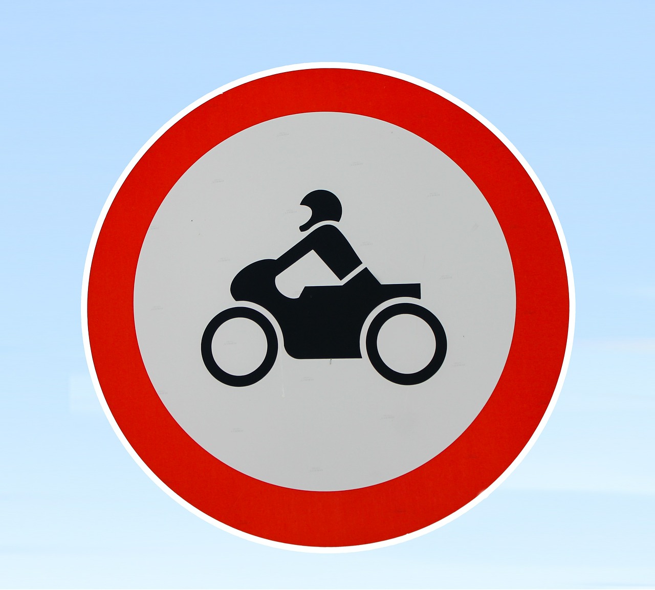 motorcycle prohibited traffic sign free photo