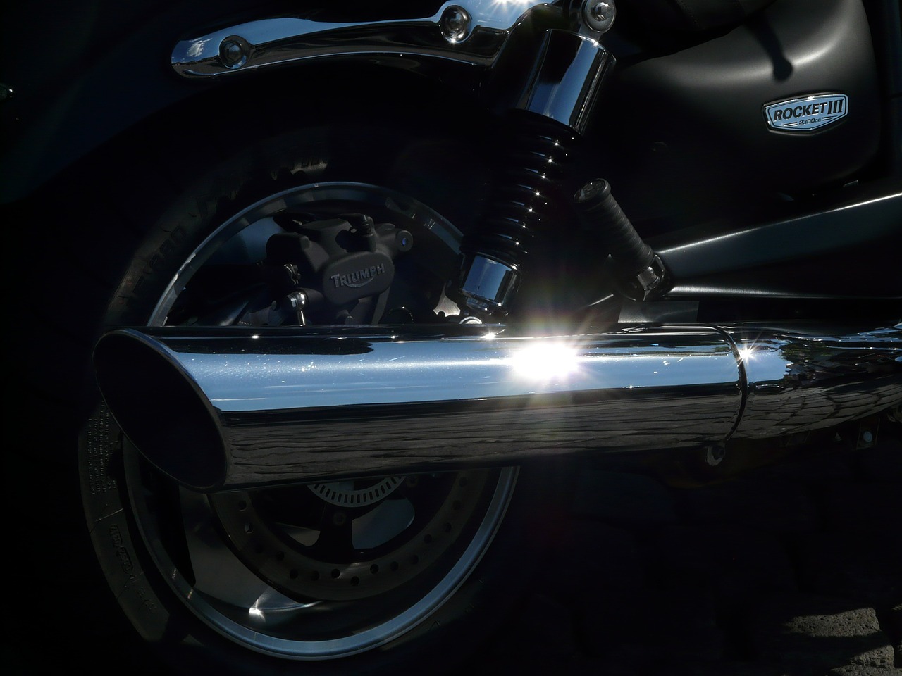 motorcycle exhaust chrome free photo