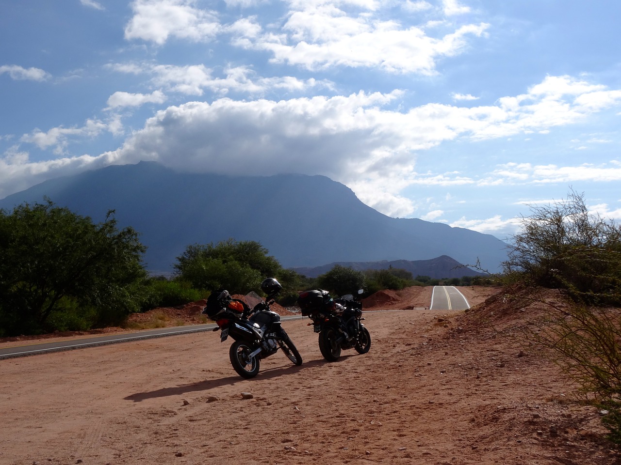 motorcycle road mountains free photo