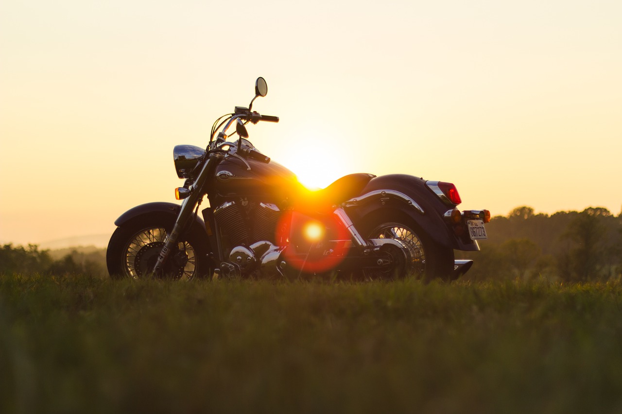 motorcycle sunset summer free photo