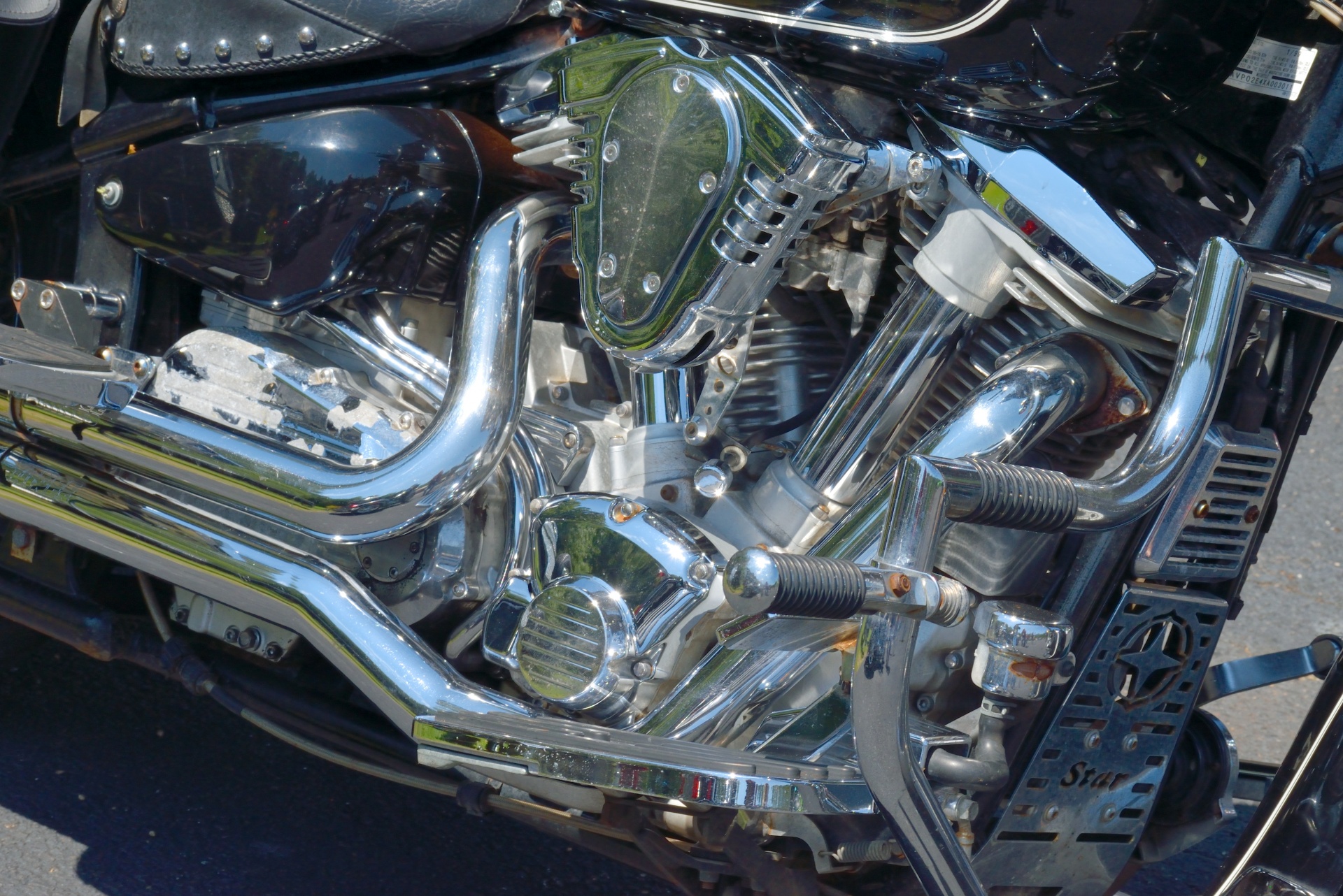 motorcycle engine chopper chrome free photo