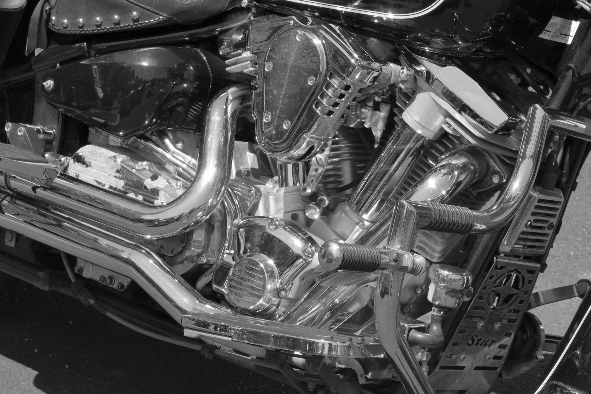 motorcycle engine chopper chrome free photo