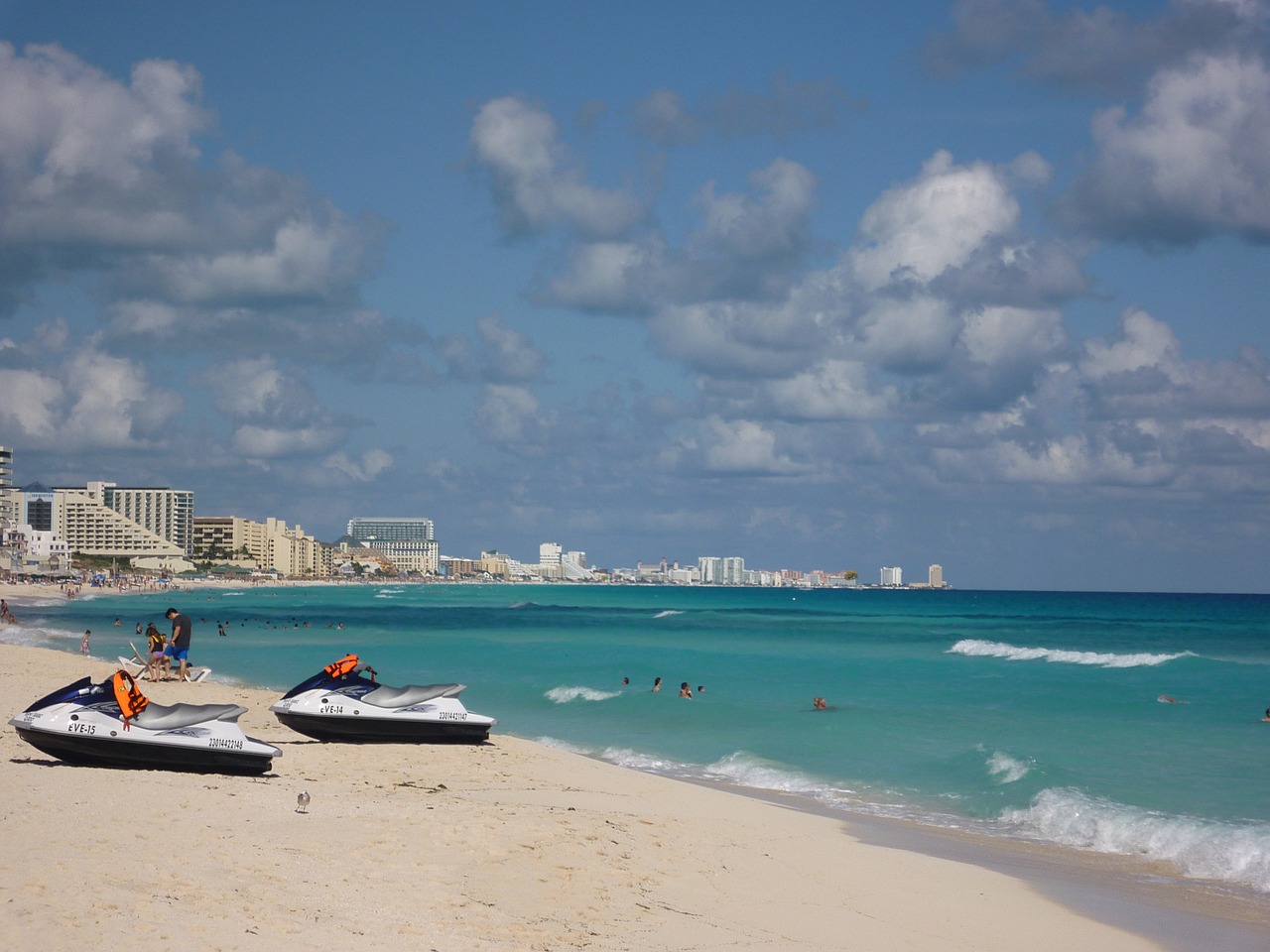 motorcycle water cancun beach free photo