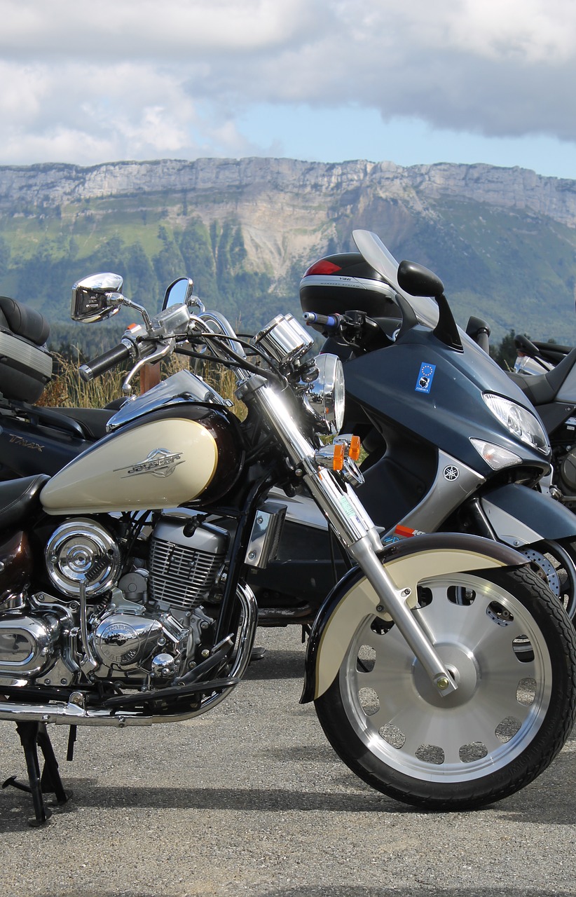 motorcycles mountains savoie free photo