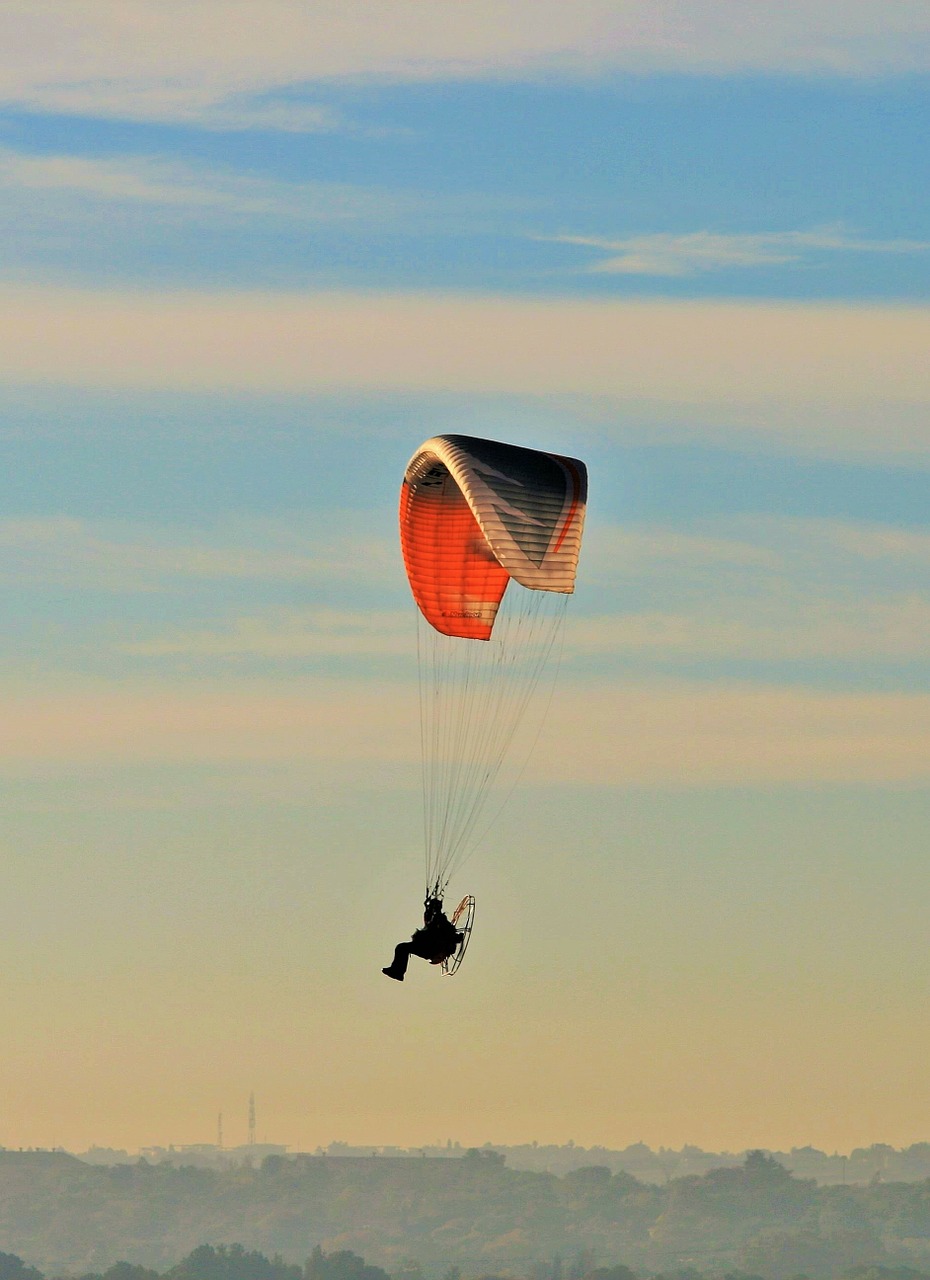 motorized parafoil parachute canopy free photo