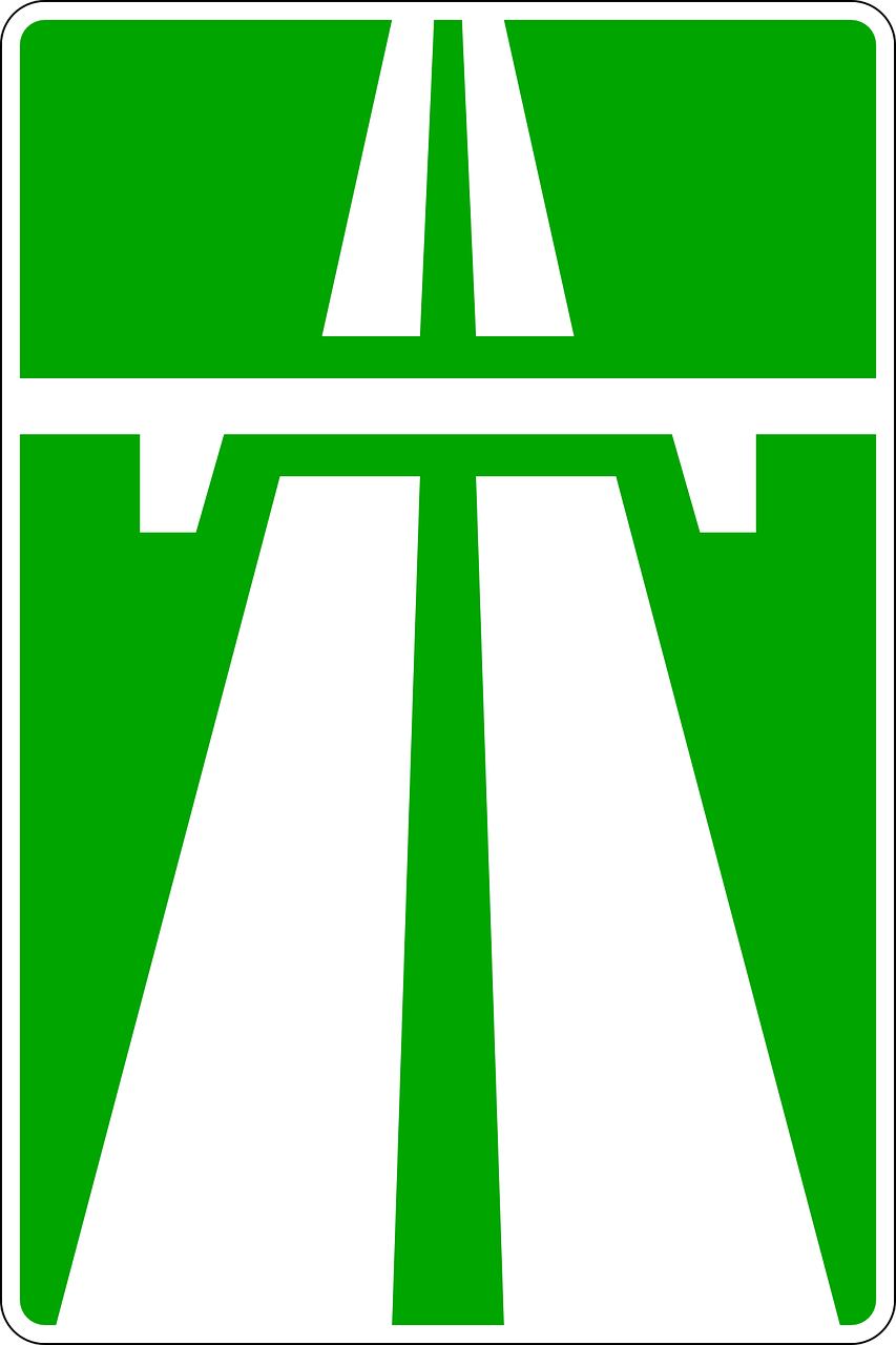 motorway freeway road sign free photo
