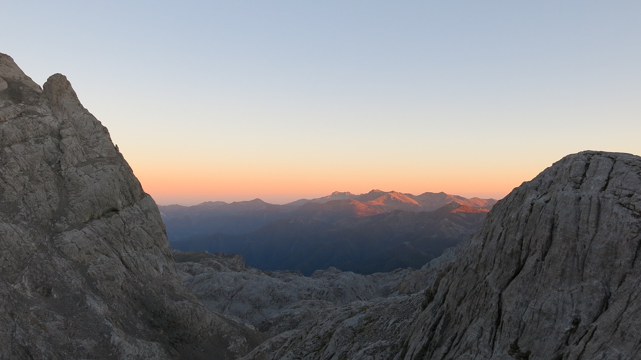 mountain picos de europa sunset free photo